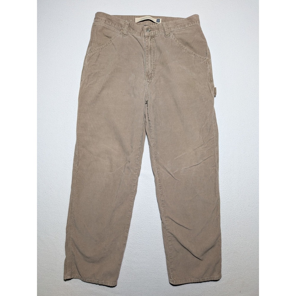 GAP Carpenter Corduroy Pants 34x32 Brown Workwear Utility Straight Leg